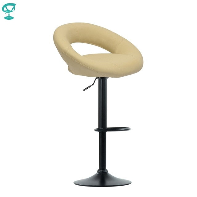 94766 Barneo N-84 Leather Kitchen Breakfast Bar Stool Swivel Bar Chair beige color free shipping in Russia