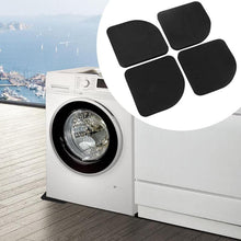 Load image into Gallery viewer, 4pcs Washing Machine Anti Vibration Pad Shock Proof Non Slip Foot Feet Tailorable Mat Refrigerator Floor Furniture Protectors